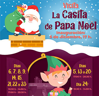 Visita la casita de Papa Noel