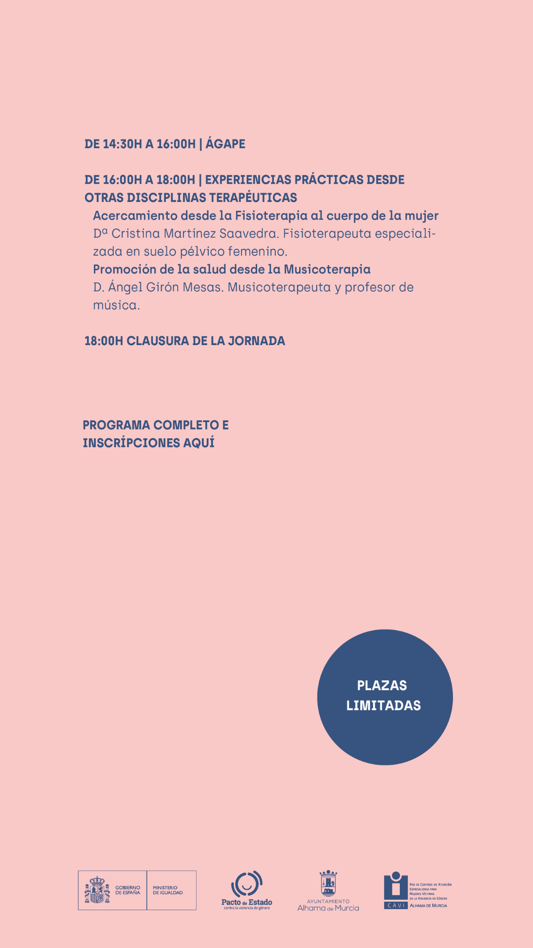 Inscripción Jornadas Mujer